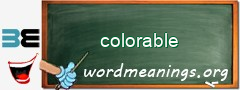 WordMeaning blackboard for colorable